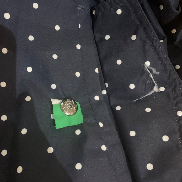 Lands’ End Blue and White Trench Jacket - Picture 7 of 7